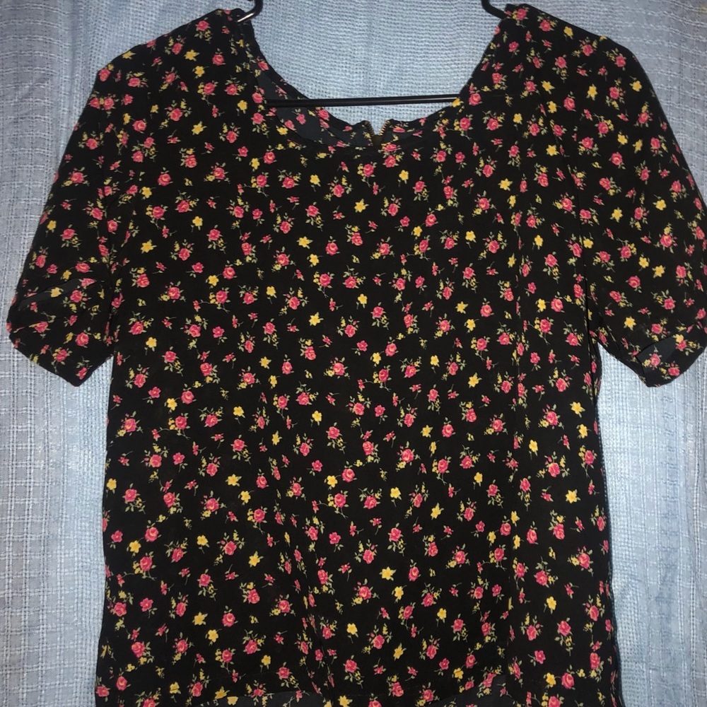 floral crop blouse
